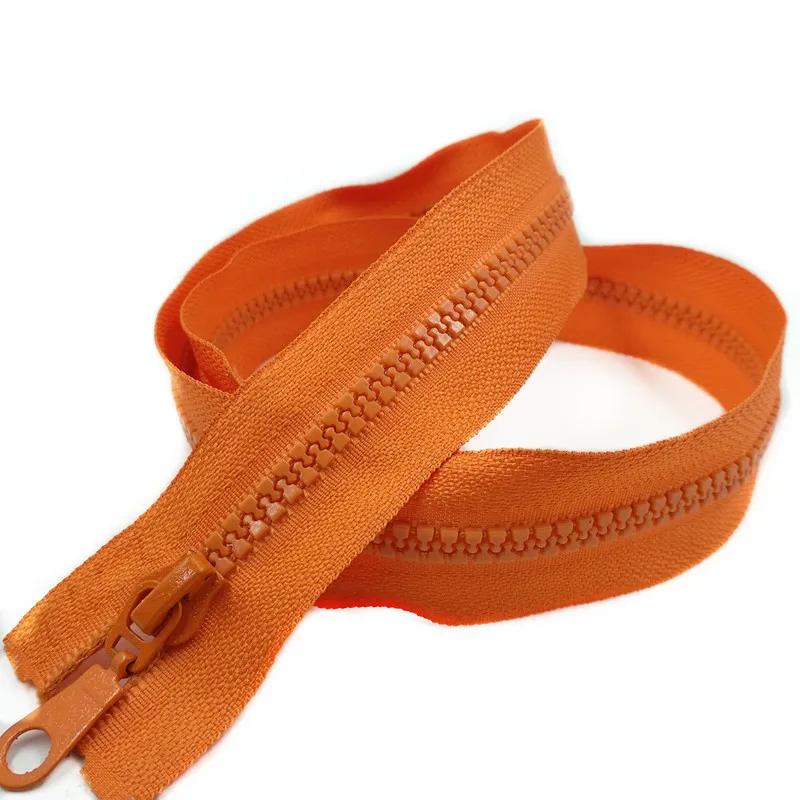 Orange 1pc 70 см куртка молния № 5 смолы молнии открытый конец длинный замок головы Швейные аксессуары - Цвет: Orange 1pc
