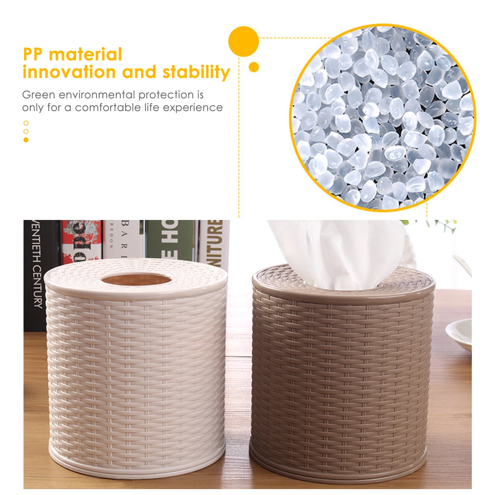 

Round Container Living Room Bedroom Gift Napkin Holder Home Toilet Paper Storage Desktop Hotel Decorative Tissue Box Dustproof