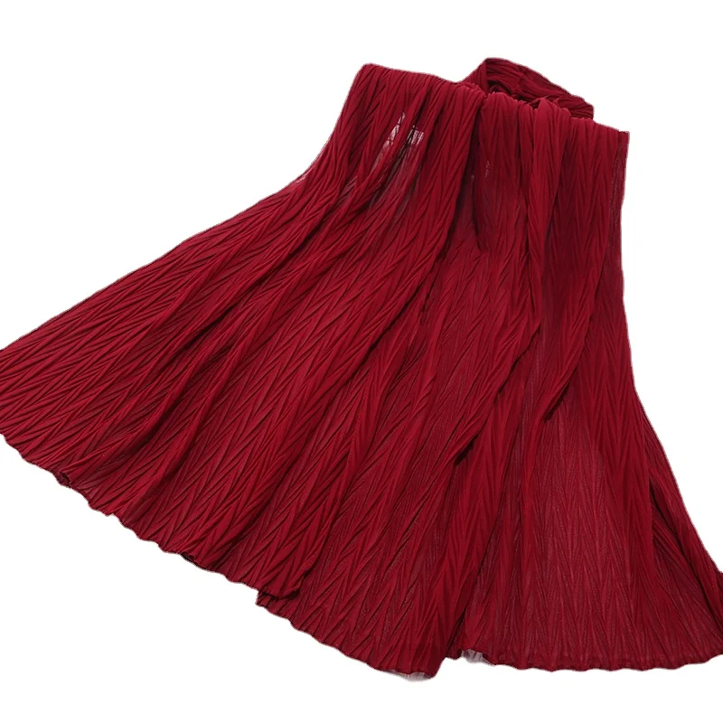 Шифоновый хиджаб с пузырьками для женщин мусульманский тюрбан головной платок