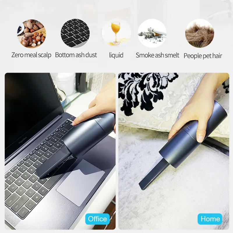 Ручной циклонный автомобильный пылесос USB перезаряжаемый 4400 мАч для домашнего