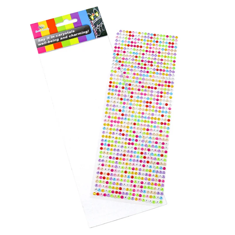 kawaii acrylic car diamond sticker notebook decor scrapbooking cell phone nail stick label office school supplies stationery free global shipping