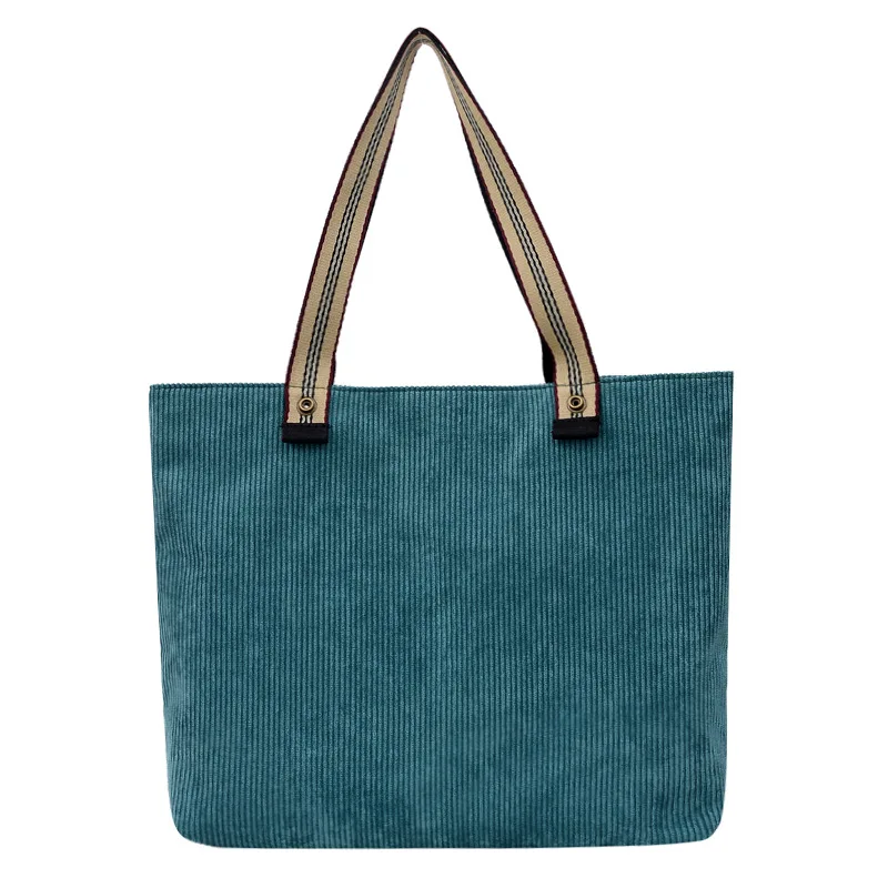 

Corduroy Korean Fashion Shoulder Bags for Women Autumn Winter Large Capacity Cloth Retro Big Simple Student School Bag Handbag