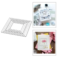 2021 new square frame nesting metal cutting dies for diy craft making paper greeting card album scrapbooking no clear stamp sets