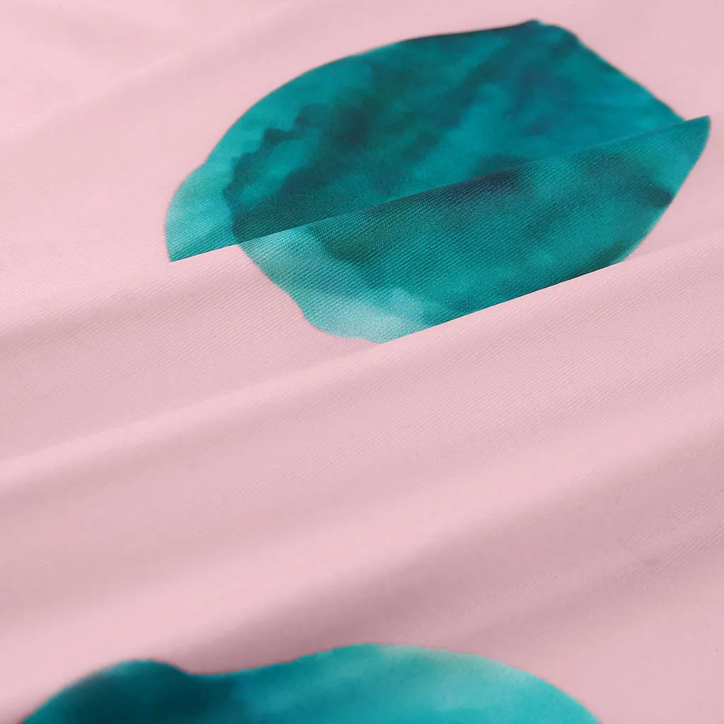 

Fashion Maxi Dress Women Summer V-Neck Short-Sleeve Casual Loose Printing Dress Casual Dot Pattern Vestidos Verano Tide