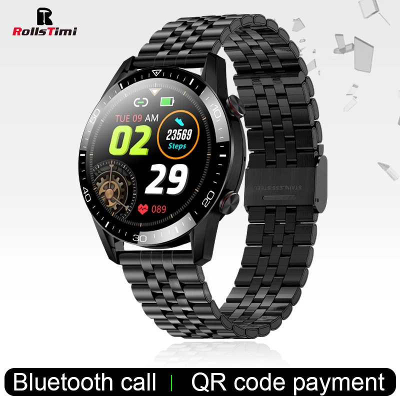 

Rollstimi Smart Watch Men Lady Heart Rate Blood Pressure play music Sports Fitness Watches Fashion Bluetooth Call Smartwristband