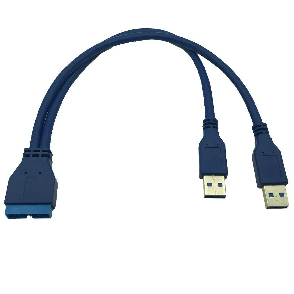 2 портовый USB3.0 двойной USB 3 0 A материнская плата штекер 20 контактный кабель адаптер
