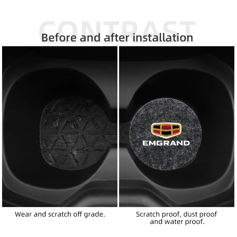 Round Felt Coaster for geely emgrand ec7 7 ec8 Protector Pad Heat Resistant Cup Mat Drink Placemat Car Accessories | Автомобили и