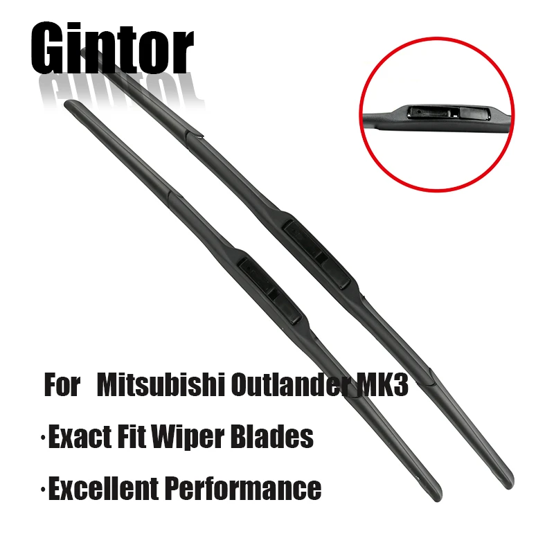 Набор автомобильных стеклоочистителей Gintor для Mitsubishi Outlander MK3 2013 2019 лобовое стекло