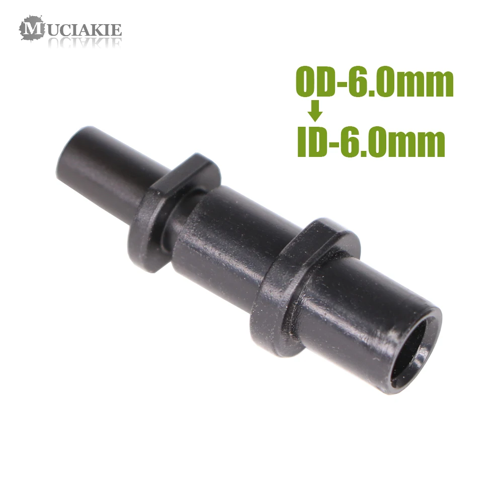 

MUCIAKIE 200PCS ID 6.0mm to OD 6.0mm Micro Watering Connector Sprinkler Nozzle Adapter Garden Water Fittings Connecters