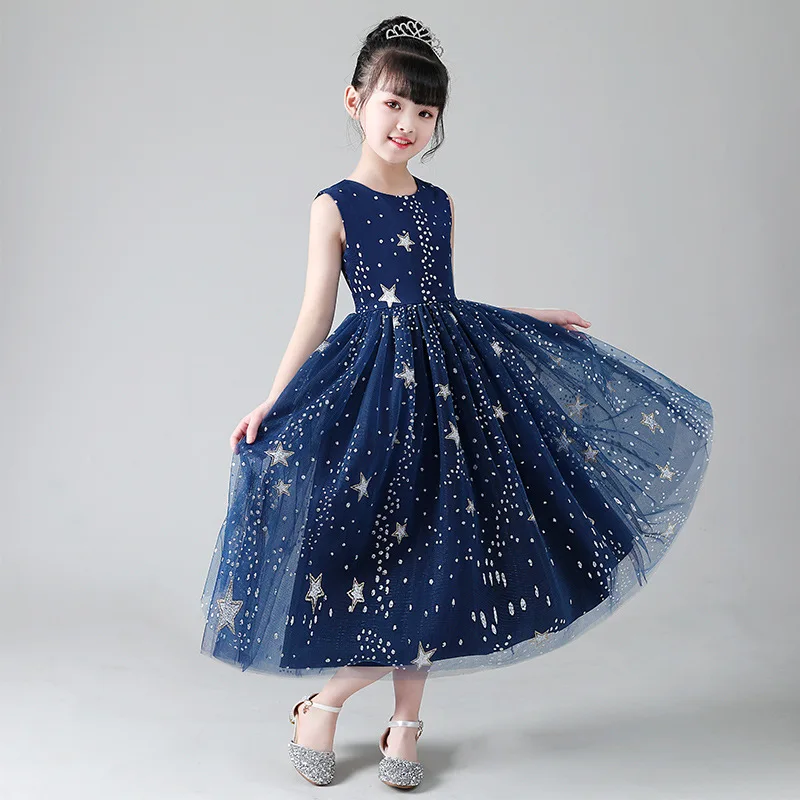 Блестящее платье-пачка для девочек детское вечернее платье принцессы на свадьбу