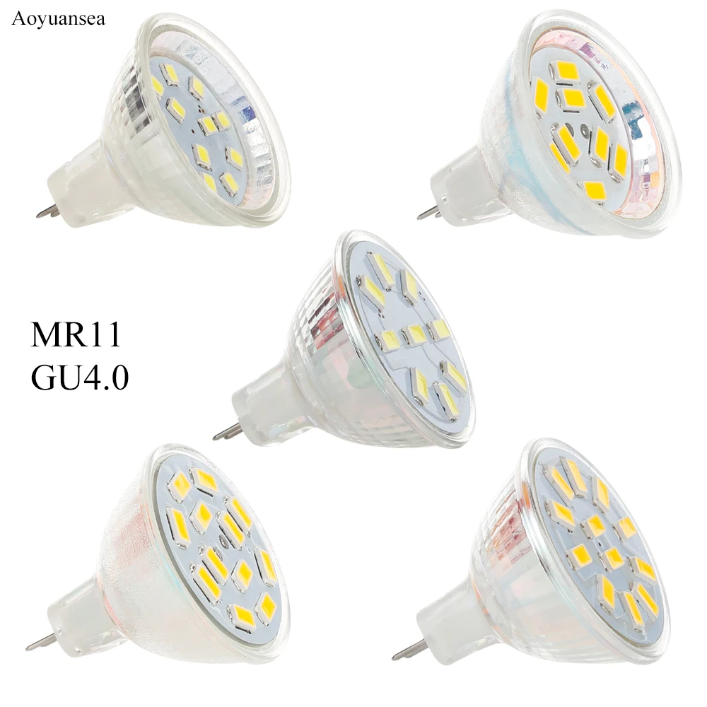 

MR11 GU4.0 LED Spot Light Bulbs AC DC 12V 24V Spotlights Super Bright Home Lamps 2835/5733 SMD 2W 3W 4W Replace Halogen 10W 20W