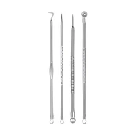 new 4 pcsset stainless steel acne blackhead remover needles pimple spot comedone extractor cleanser face clean tools bh1474