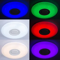 rgb dimmable music ceiling lamp remoteapp control ceiling light wifi round lamp for home bluetooth compatible speaker lighting