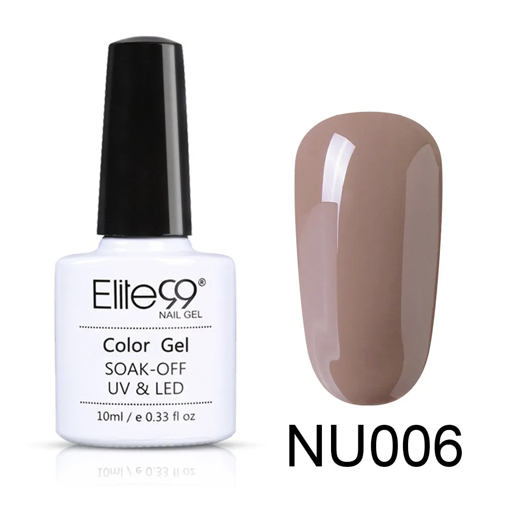 NU006 Elite99 10 мл генный цветной гель лак для ногтей УФ Гель-лак удаляемый путем отмачивания лак для маникюра праймер верхнее покрытие Полупостоянный лак для ногтей - Цвет: NU006