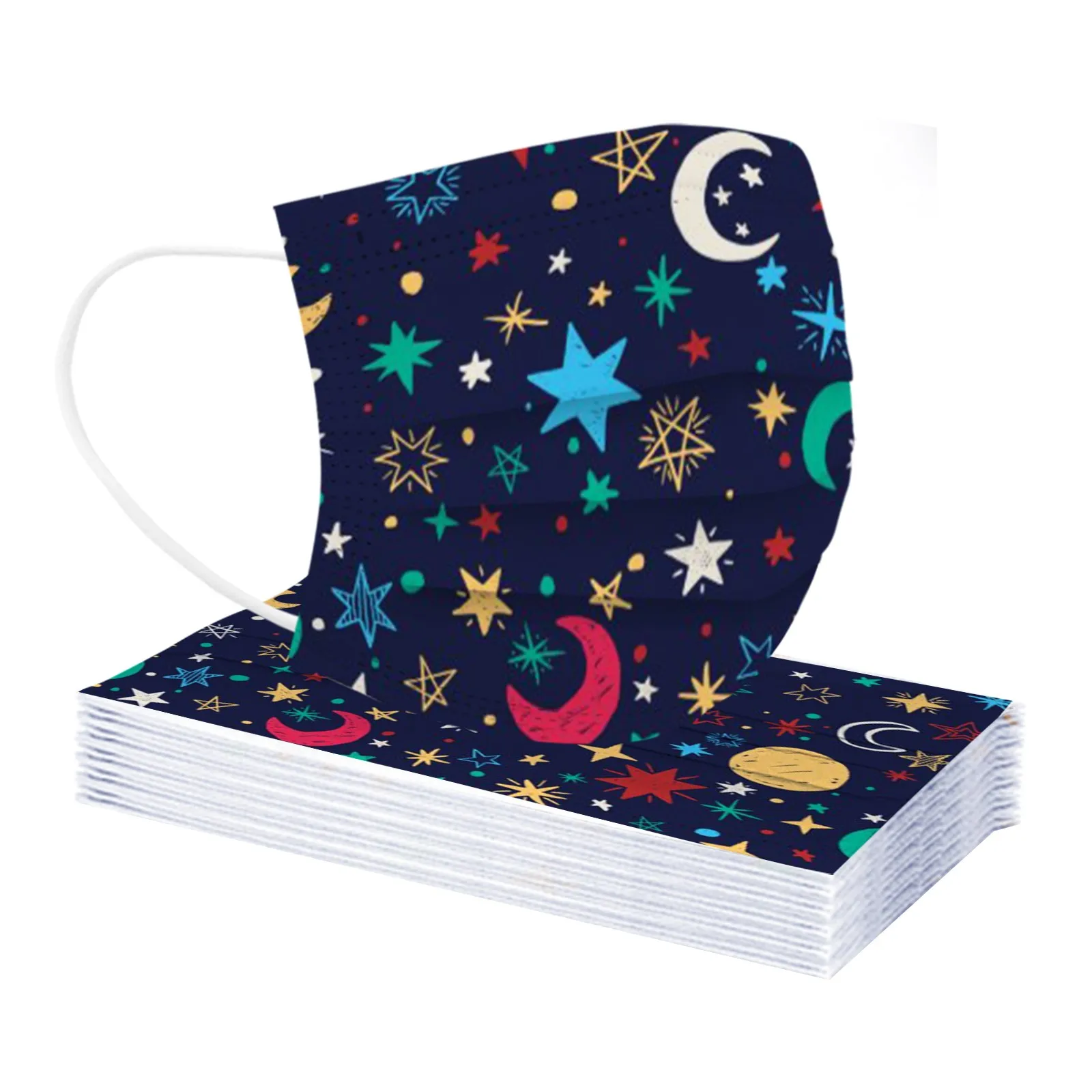 

Children's Mask printing Disposable Protection windproof dustproof breathable Earloops Outdoor Face Protection Masks Masque