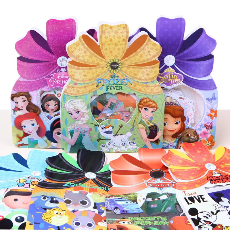 Наклейки Disney Toy Frozen Minnie Mickey Sofia Princess Pixar Cars: съемные наклейки для детской декорации блокнотов.
