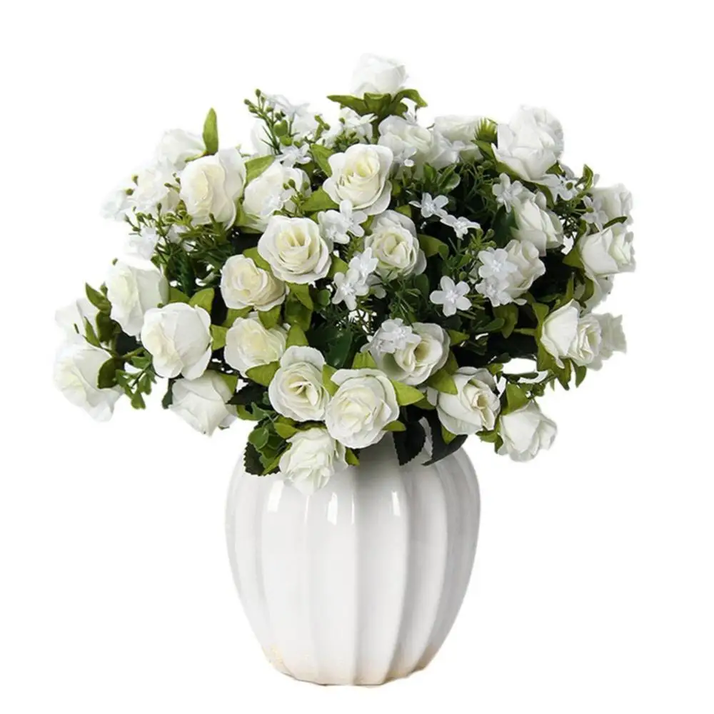 

Bouquet 15 Heads Artificial Rose Flower High-quality Artificial Flowers Never Die Home Room Decoration Xmas Party Decor