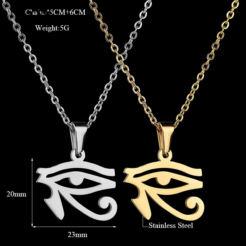 XLNT Новая мода древний Египетский Глаз Хоруса Подвески Круглый крест цепи
