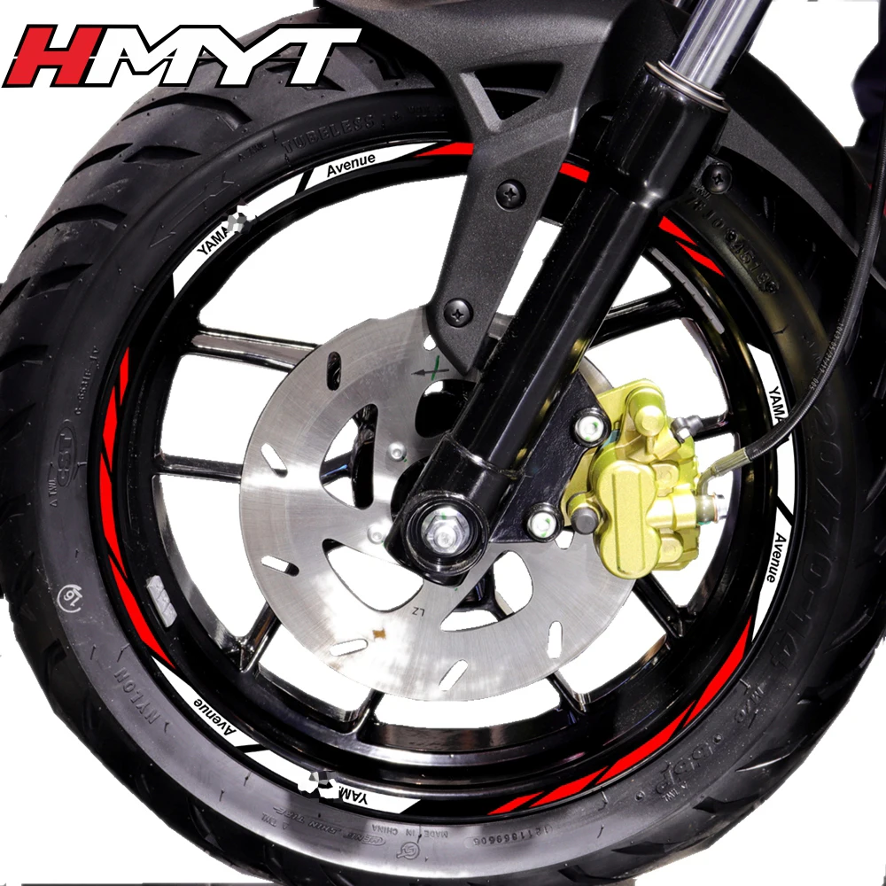 

Suitable for YAMAH motorcycle wheel hub sticker wheel edge color reflective strip waterproof personality 12 inch wheel rim Deca