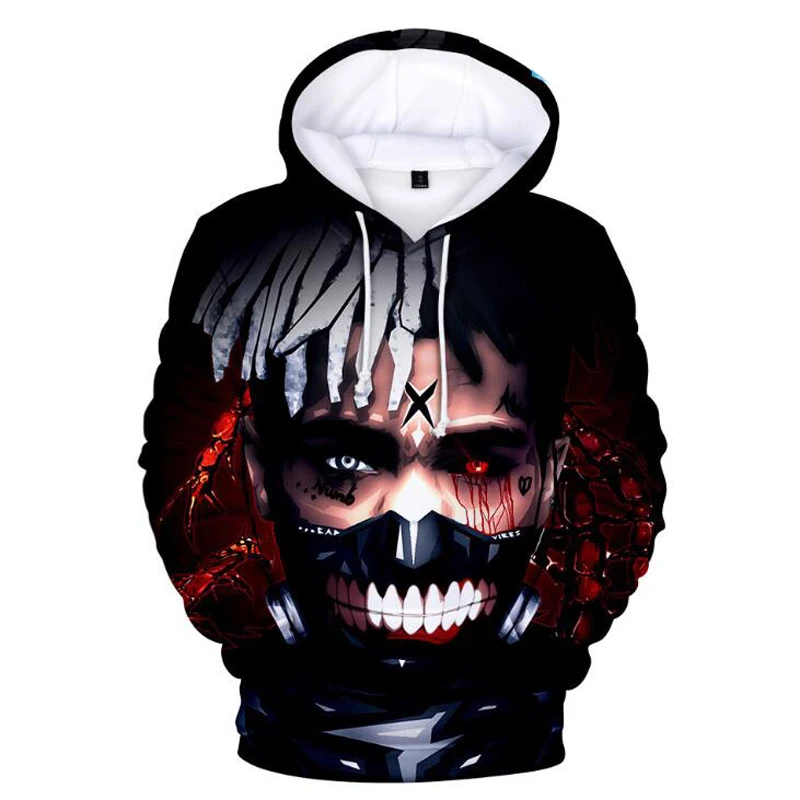 Rip xxxtentacion, 3D принт, мужские толстовки и свитшоты, Poleron Hombre, Зимняя мода, хип-хоп, рэппер, забавная Мужская куртка с капюшоном - Цвет: 017