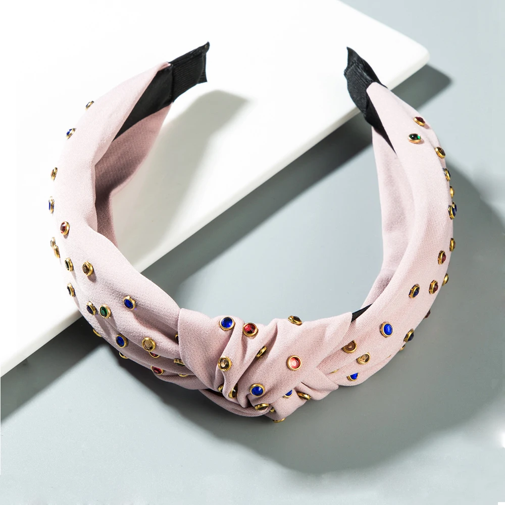 AINAMEISI богемные головные уборы однотонные мягкие бархатные широкие повязки для