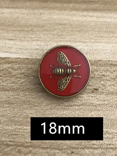 Медь POVUOP маленькая Металлическая пуговица со стразами и жемчугом; buttonfor Костюмы 10 штук в 1 партии - Цвет: Медь
