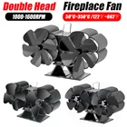 Обогрев мощности, вертикальный вентилятор для плиты с двойной головкой, бревенчатая деревянная горелка, Тихая черная домашняя фотография, эффективное распределение тепла