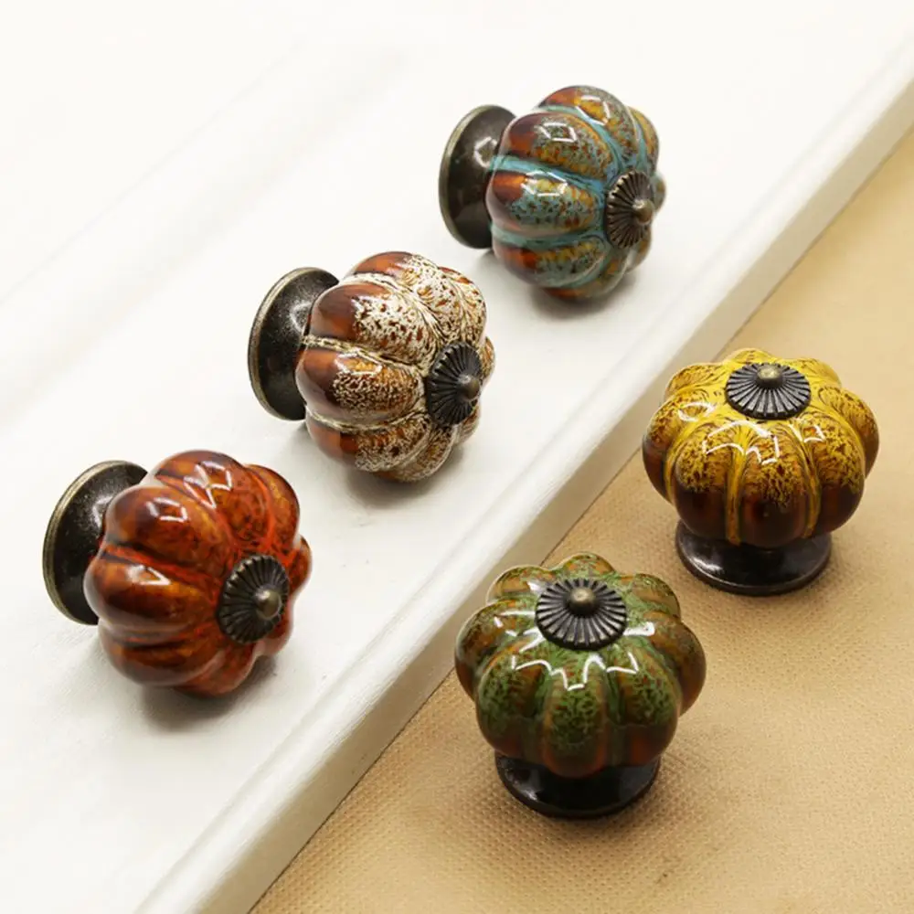 

Hot Sales!! Vintage Pumpkin Cabinet Furniture Wardrobe Drawer Cupboard Knob Pull Handle