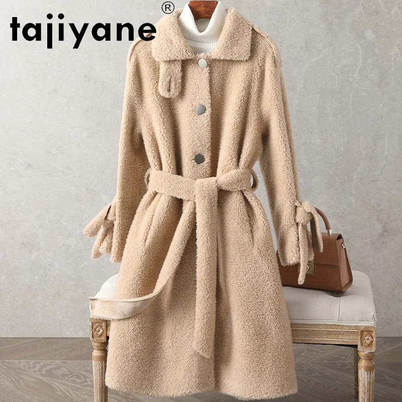 

2021 Clothing Winter Women Real Fur Coat Woman 100% Wool Jackets Women's Long Coats High Quality Mujer Parkas TN1415