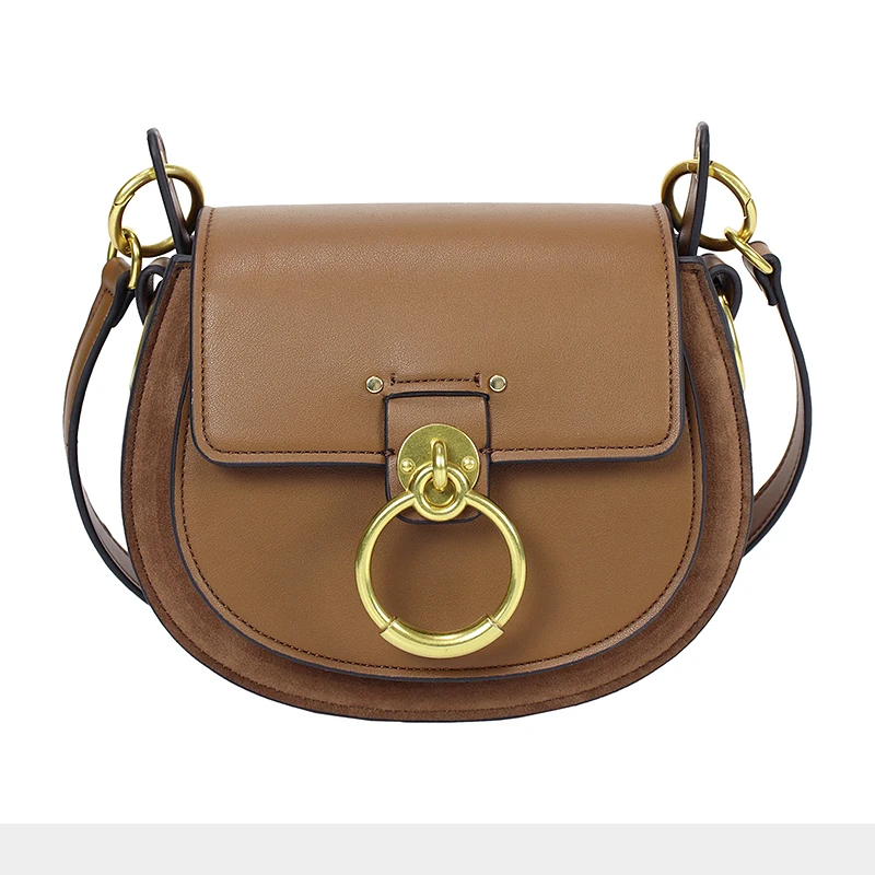 

Lucky2021 Miqi Women New Star Same Shoulder Hand-held Messenger Versatile Big Ring Buckle Tess Saddle Bag