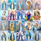 Новое поступление, полный квадратный набор 5D для вышивки крестиком, картина из страз сделай сам, Дева Мария, мозаика, искусство, домашний декор