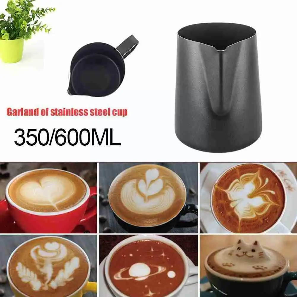

304 Steel Garland Cup Anti-scalding Handle Milk Cup Cup Cappuccino Flower Office Kitchen Brewing La Home Cup H3I6