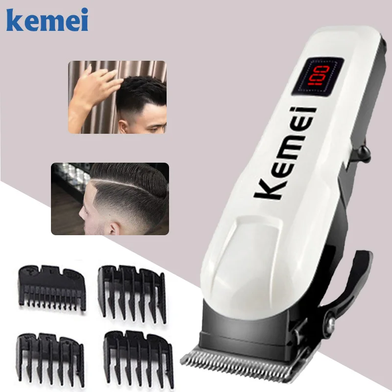 

Kemei hair clipper cordless haircut men's beard razor hair trimmer electric Hair Clipper KM-2600 styling tool