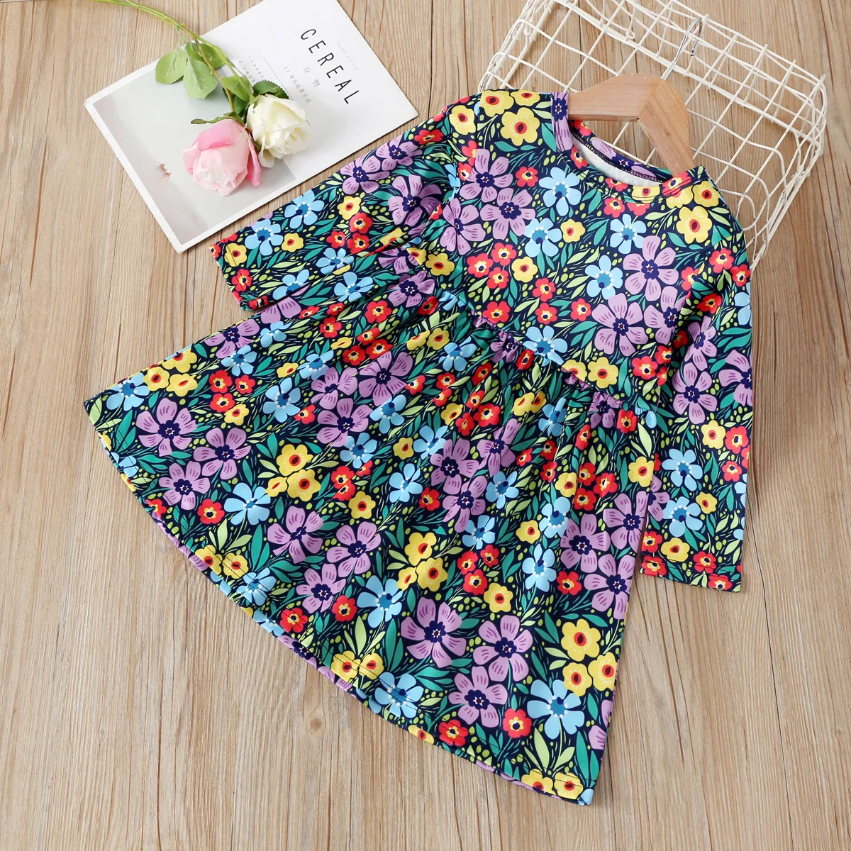 

2021 New Cotton Girls Dresses Striped Casual Summer Princess Dress Brand Baby Girls Clothes Long Sleeve Tunic Dresses for Kid