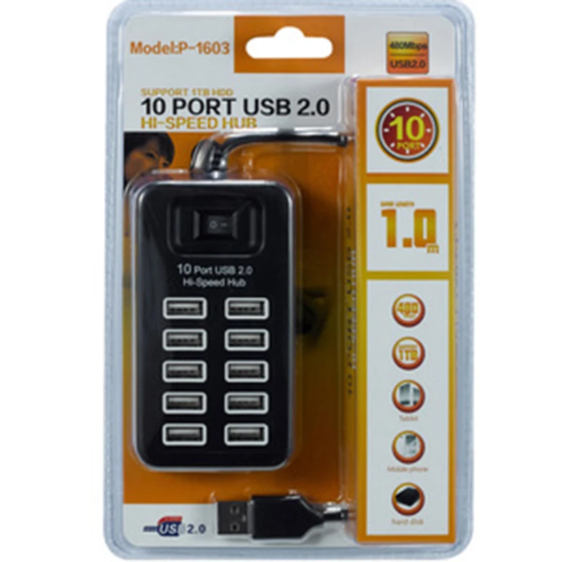 Зарядное устройство Basix usb хаб 2 0 Multi USB высокоскоростной разветвитель 4 / 7/10 портов