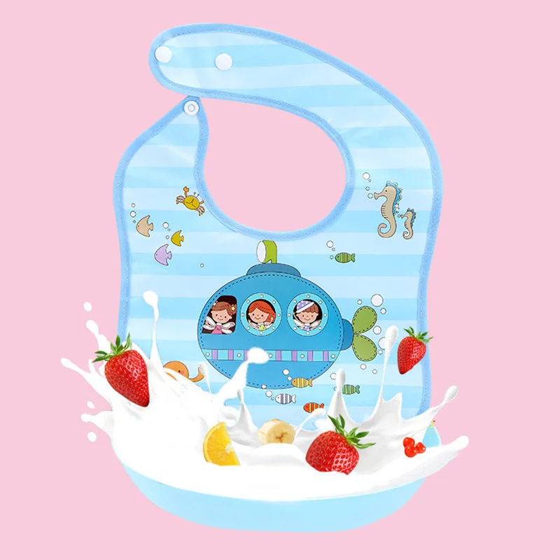 

1Pcs Newborn Baby Bibs Cute Cartoon Adjustable Baby Bibs EVA Waterproof Three-dimensional Baby Saliva Bibs for 1-3 Years Old