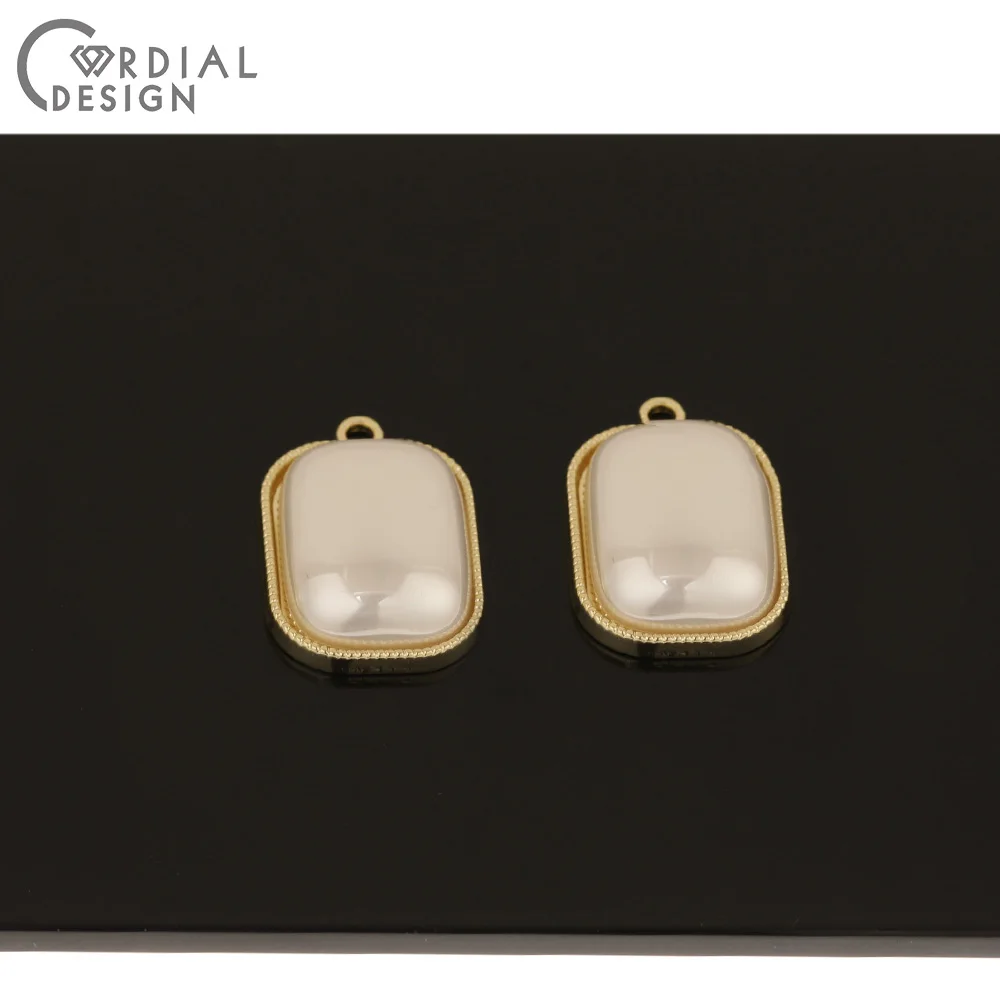 

Cordial Design 50Pcs 18*26MM Jewelry Accessories/Rectangle Shape/Pendants/DIY/Imitation Pearl/Jewelry Findings & Component