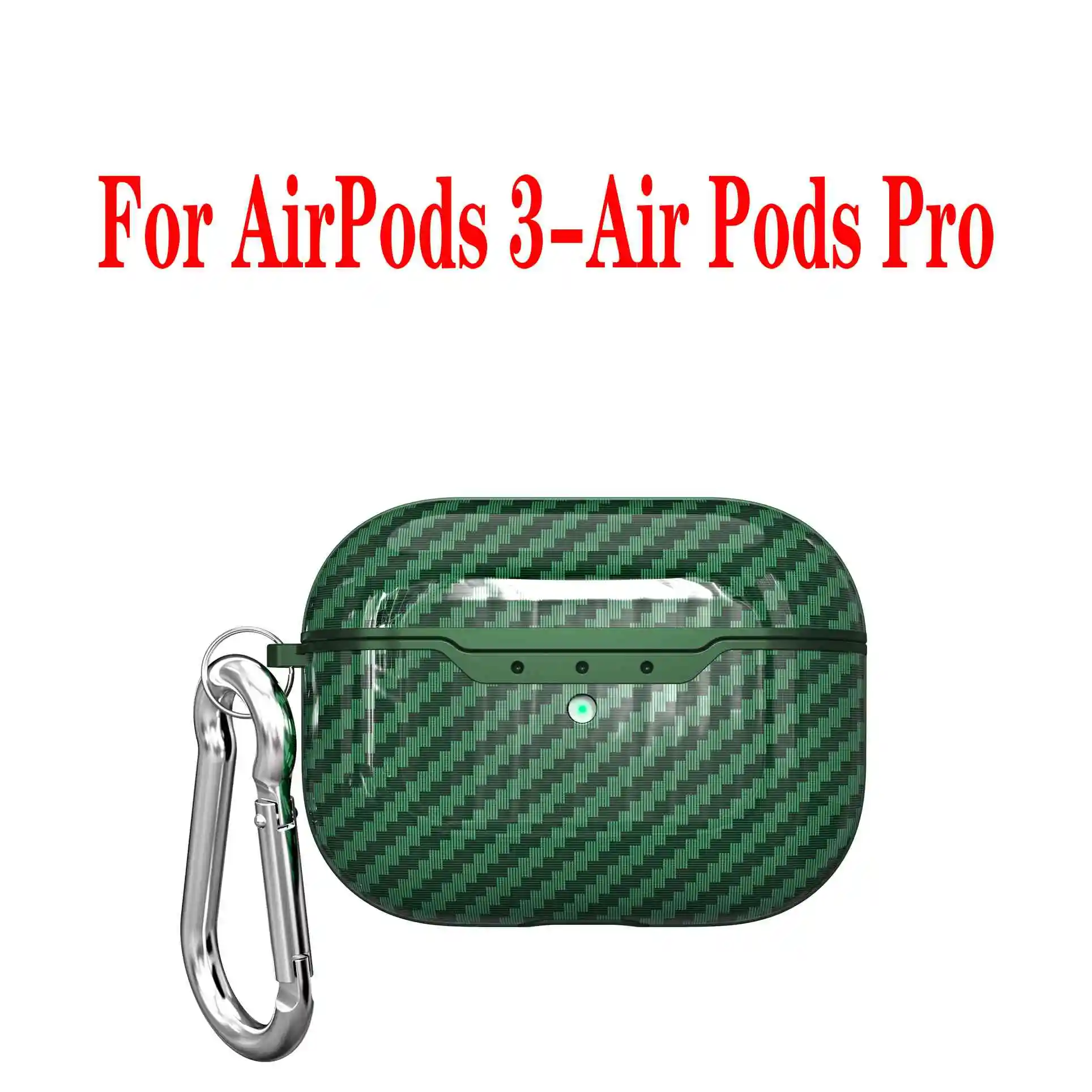 Для AirPods Pro 3 чехол Роскошная кожа личи/углеродное волокно силиконовый защитный чехол для Airpods 2 AirPods 3 Bluetooth чехол для наушников - Цвет: H for AirPods Pro 3