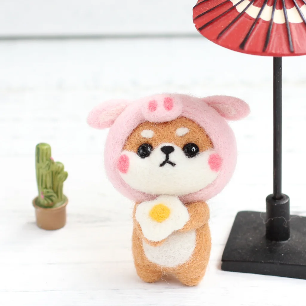 1 комплект милый кот игрушка ручной работы кукла шерсть войлок кошечка не готовая