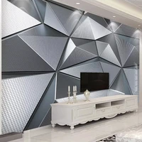3d self adhesive waterproof canvas mural wallpaper modern 3d stereo geometric sliver texture living room tv photo wall paper 3d