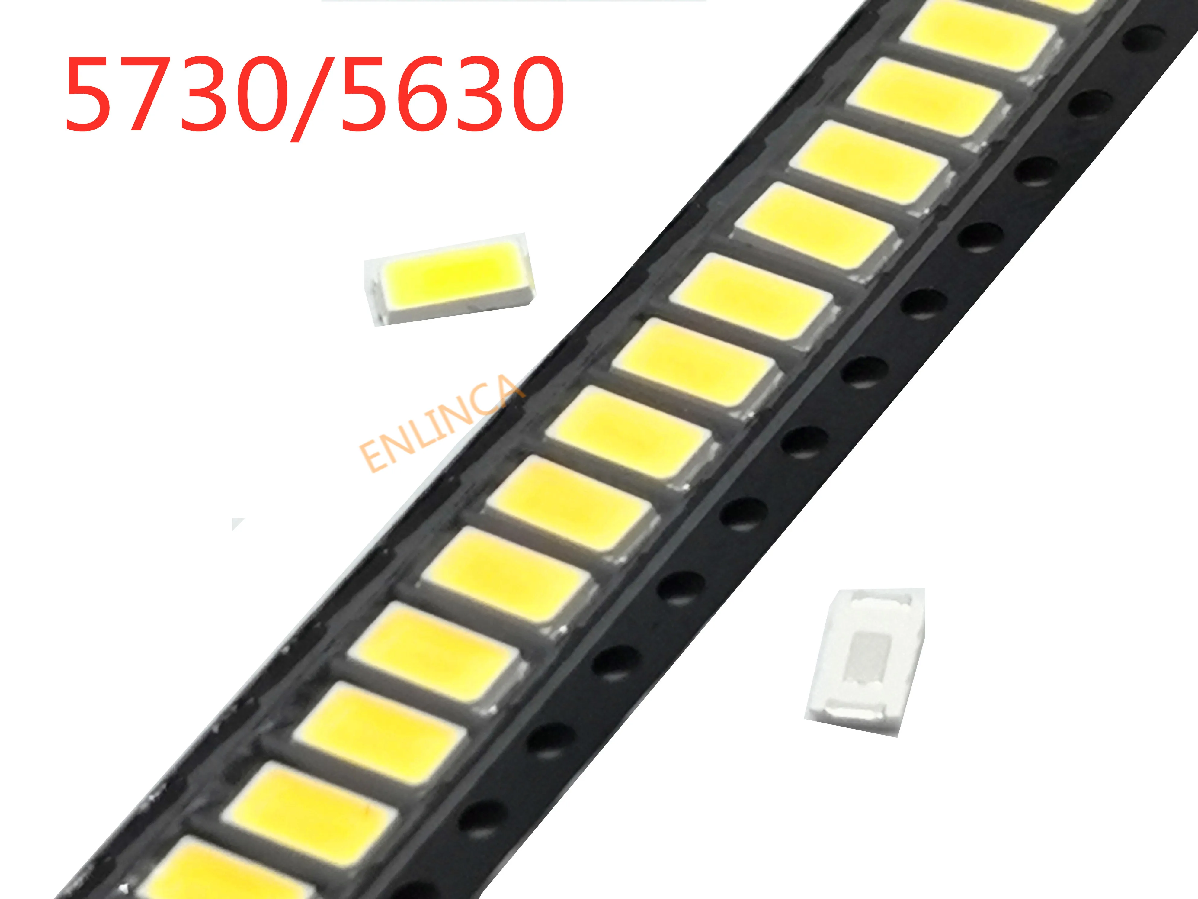 100 шт. SMD 5730 белый диод SMD5730 0 5 Вт светодиодный 5630 3000K 4000K 6000k 9500k супер яркий чип мА PCB