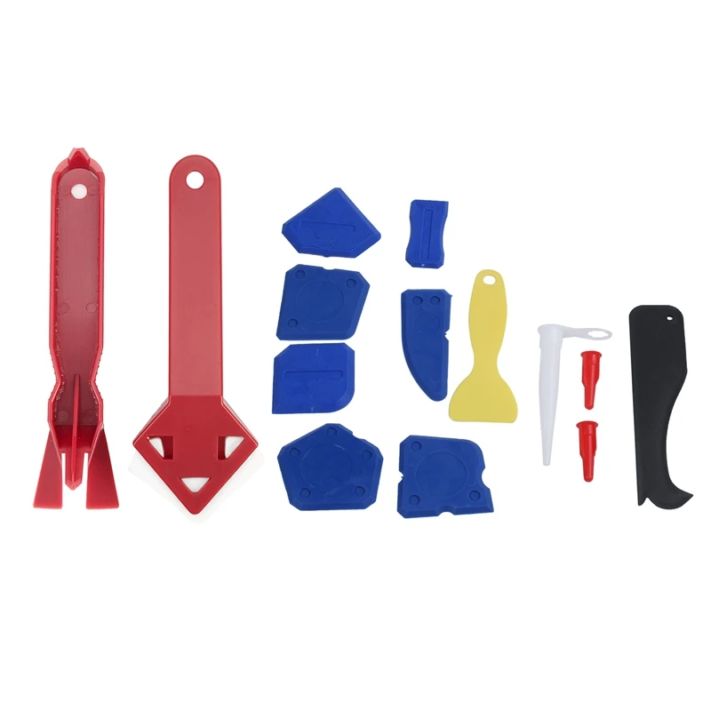 

1Set Caulk Away Remover And Finisher & 12 Pieces Sealant Tools Caulking Tool Kit Silicone Sealant Finishing Tool