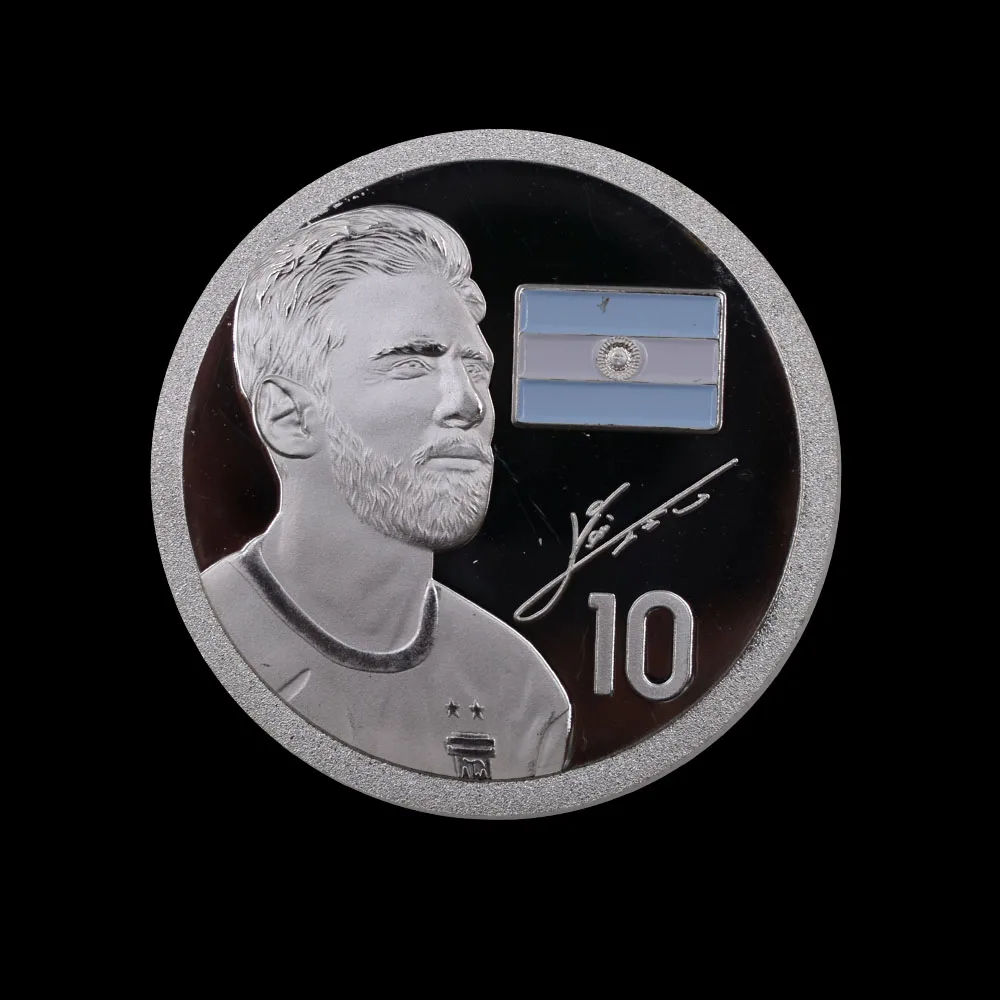 Европейский футбольный мяч № 10 медальон Месси серебряная монета La Liga Реал Мадрид