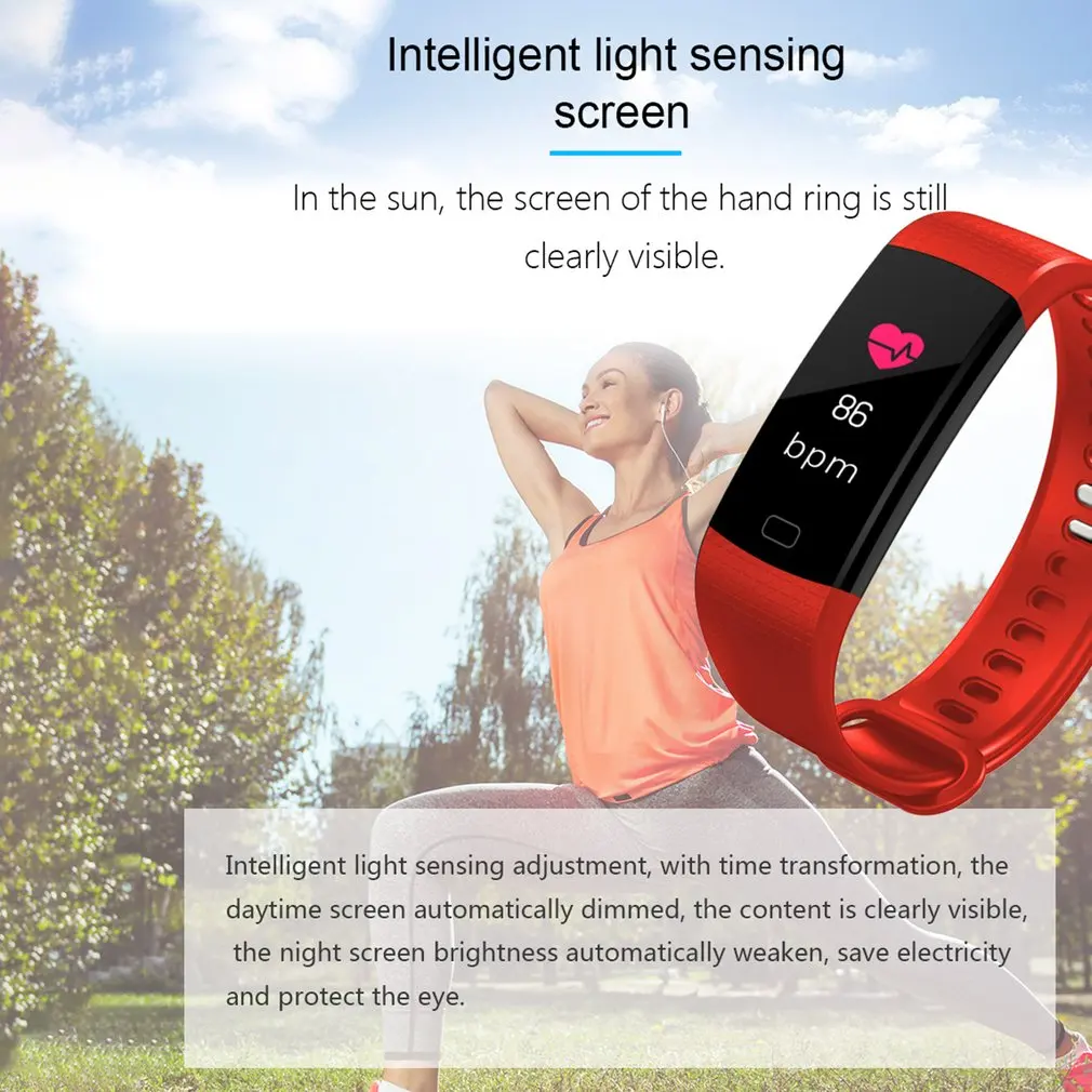 Y5 смарт-браслет пульсометр фитнес Смарт-браслет трекер активности шагомер