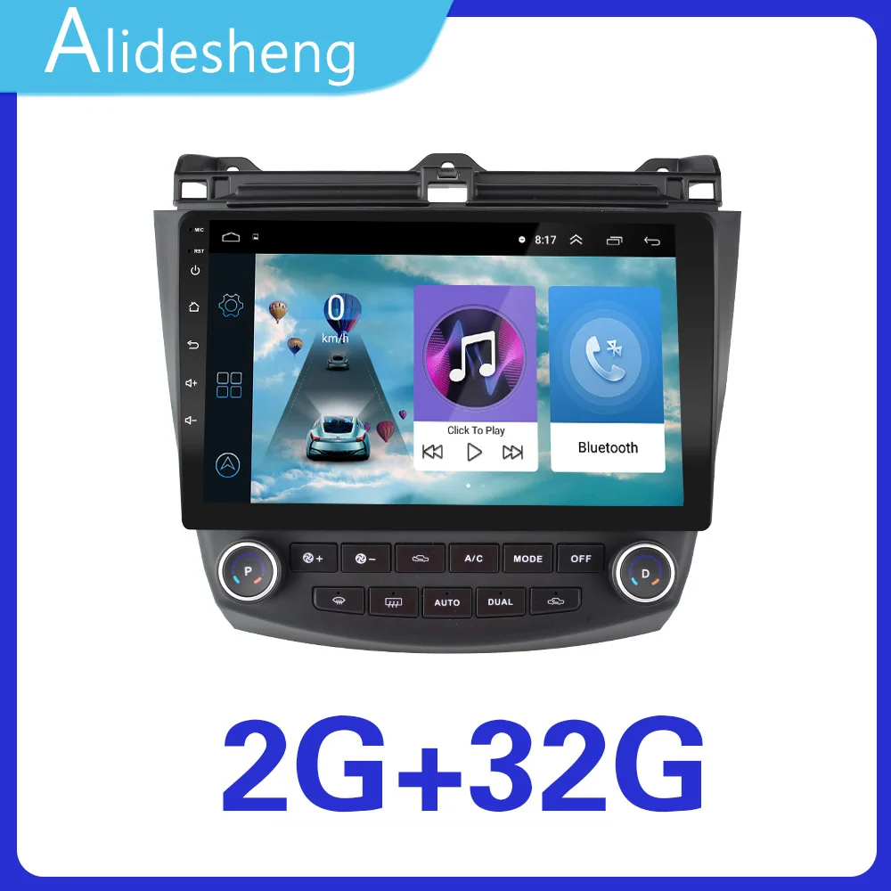 Accord-2G 2G+ 32 2.5D 10,1 Android 8,1 2Din GO Автомобильный мультимедийный dvd-плеер gps для Honda Accord 7 2003 2004 2005 2006 2007 navigatio Wi-Fi, BT - Цвет: Accord-2G
