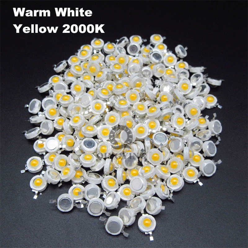 10pcs 1W 3W 5W High Power LED Chip Lamp Bulbs SMD COB Diodes Warm Cold White Red Green Blue Yellow 440 660nm Grow Light Beads