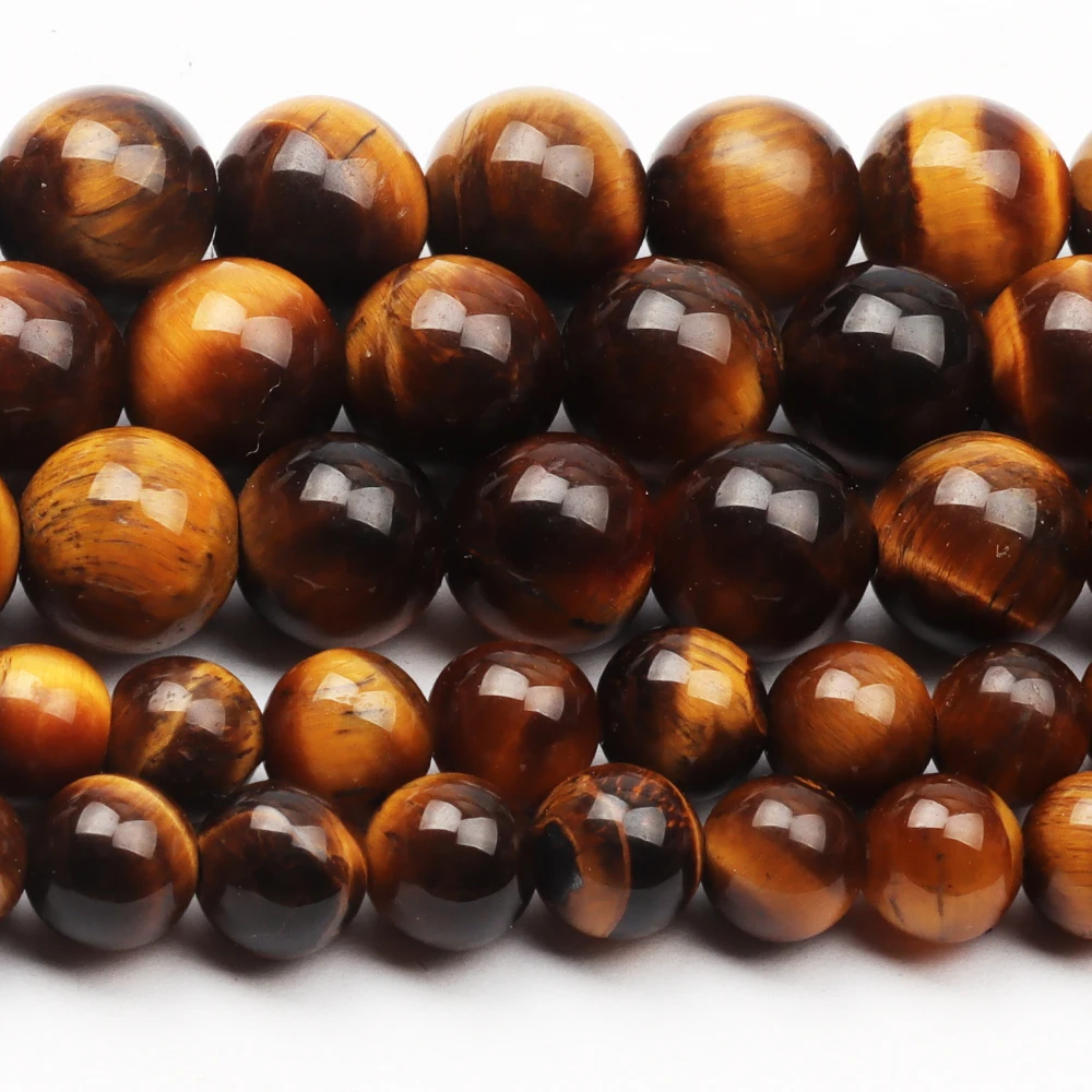 

6 8 10mm Natural Tiger Eye Stone Beads for DIY Jewelry Making Bracelet Necklace Accessorise Handmade Sport Hand String for Men