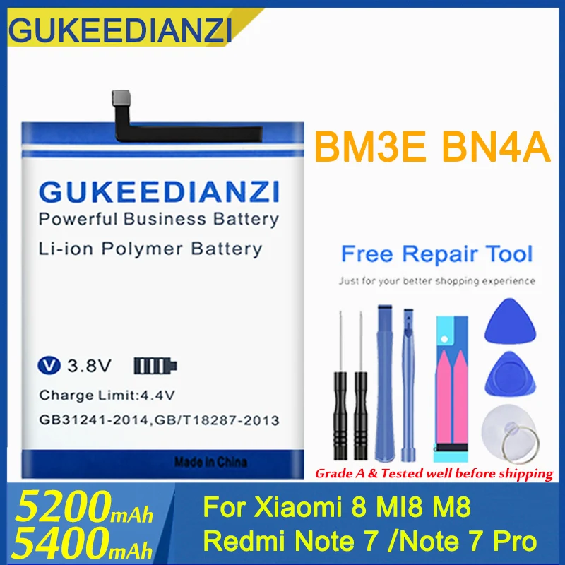 Аккумулятор для телефона GUKEEDIANZI BM3E BN4A Xiaomi 8 MI8 M8 xiao mi Redmi Hongmi Note 7 Pro + номер