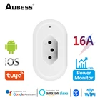 Умная розетка Aubess Tuya с поддержкой Wi-Fi и Bluetooth, 10 А, 16 А