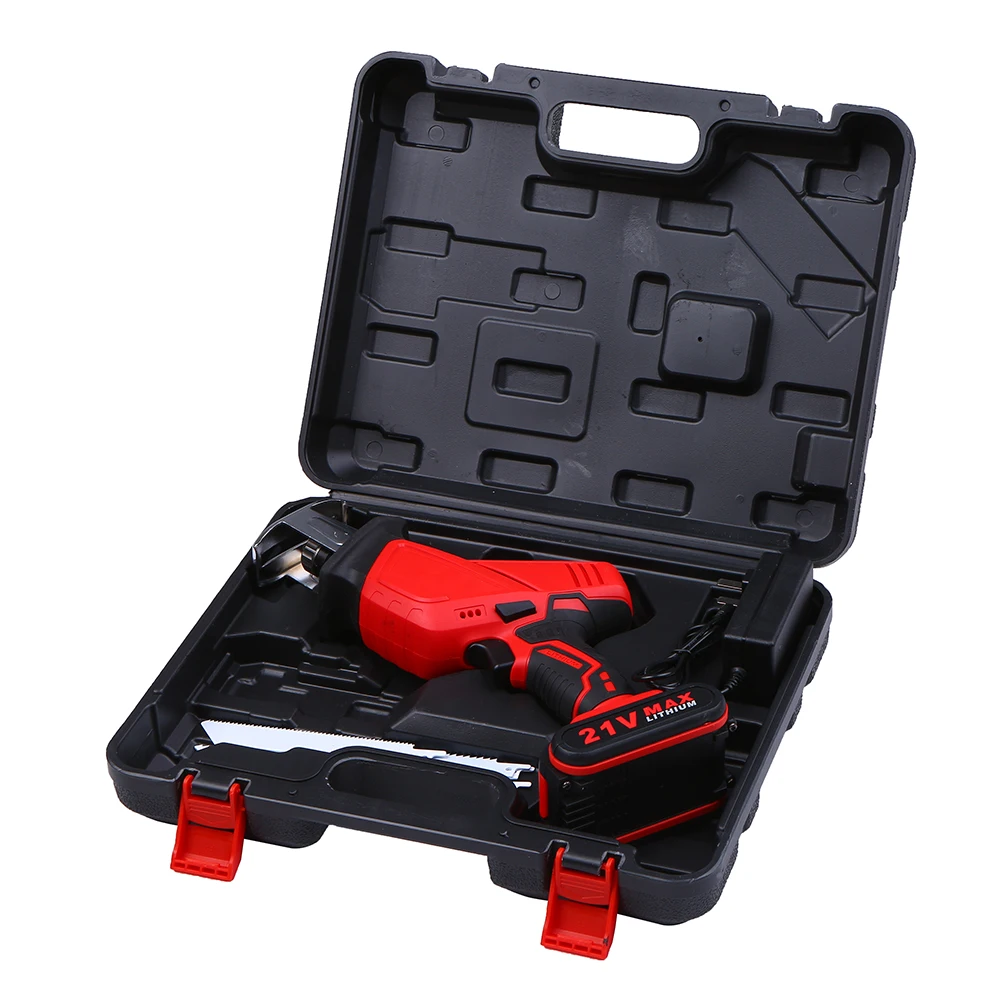 Electric Saw Reciprocating Saw for Wood Metal Plasitic Pipe Cutting Power Saw Tool with 2 Batteries Rechargeable
